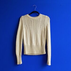 90's Ann Taylor Pale Yellow Knit Sweater